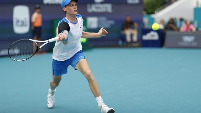 Jannik Sinner, durante el Masters 1.000 de Miami 2024