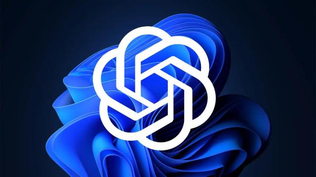 Montaje con logo de OPEN AI