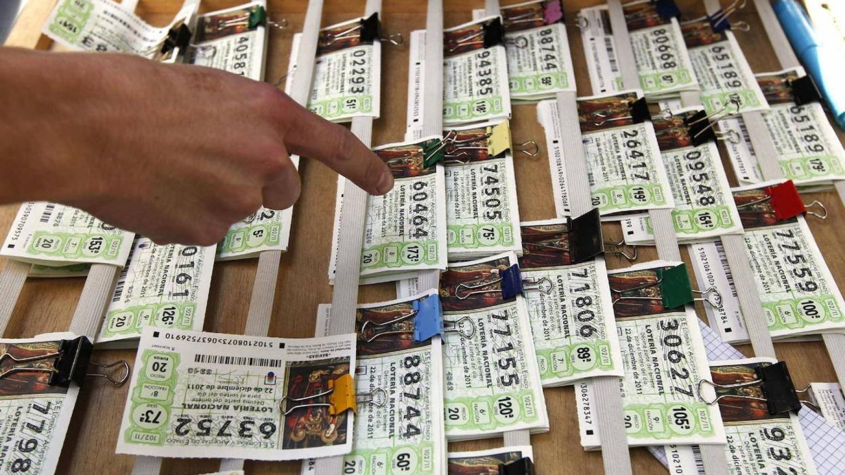 Imagen de archivo de décimos de Lotería Nacional.