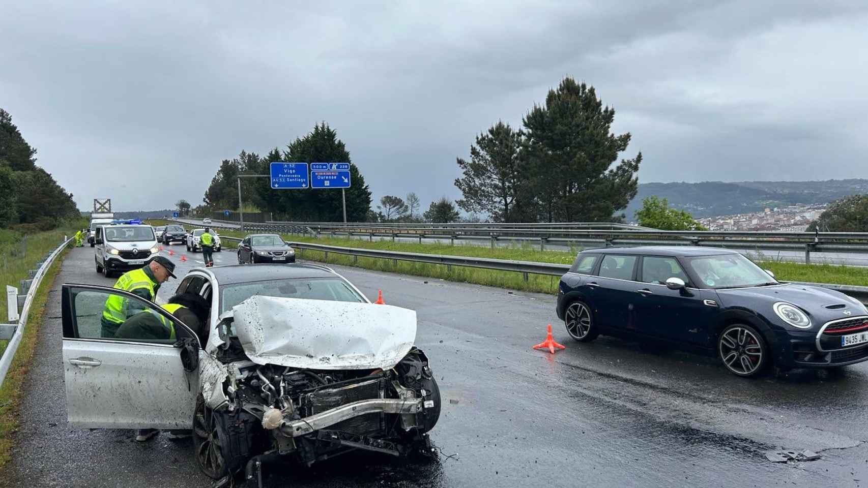 Coche accidentado en el siniestro.