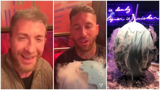 Pablo Motos y Sergio Ramos disfrutando de una cena en 'StreetXo'.