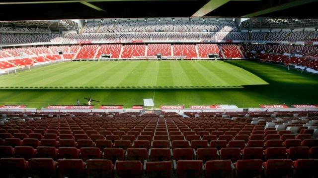 Gradas del Estadio Municipal de El Molinón.