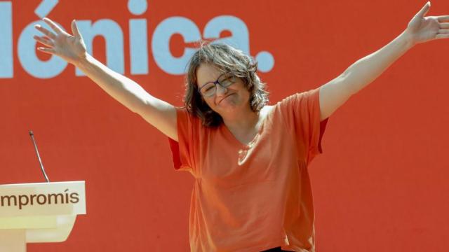 Mónica Oltra en el último acto de Compromís al que asistió.