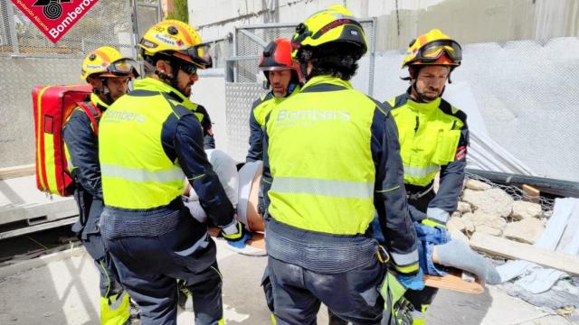 Imagen de la actuación de los bomberos.
