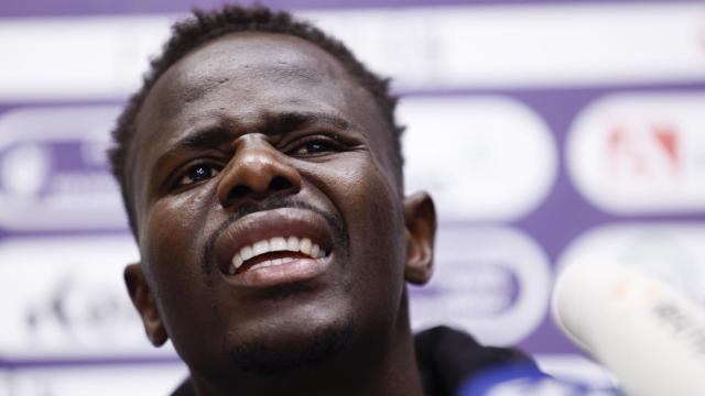 Cheikh Kane Sarr, en rueda de prensa