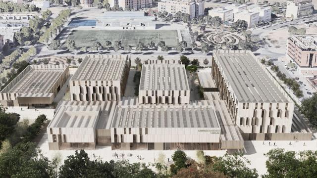 Proyecciones por ordenador del Campus Biosanitario de Ciudad Real.