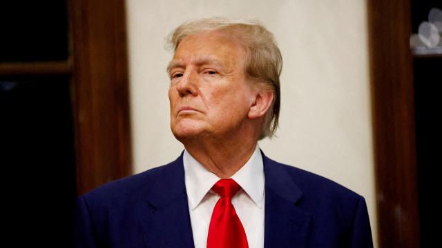 Donald Trump en su Club Internacional de Golf Trump en West Palm Beach.