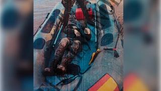 Uno de los soldados muertos en el lago de Cerro Muriano.