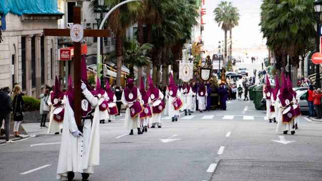 Procesión de Ntro. P. Jesús del Silencio, durante el Jueves Santo en Vigo, en 2022.