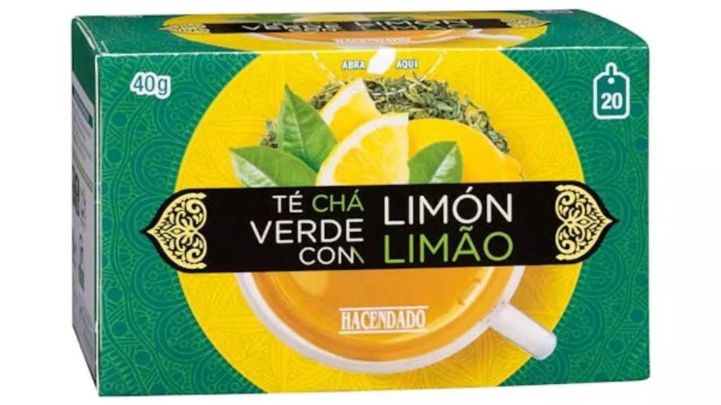Té verde con limón de Hacendado.