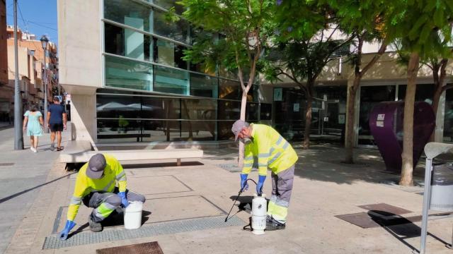 Imagen de archivo de trabajadores de limpieza de Sant Vicent del Raspeig.
