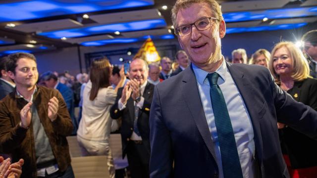 El líder del PP, este miércoles en un acto de campaña en Barcelona.