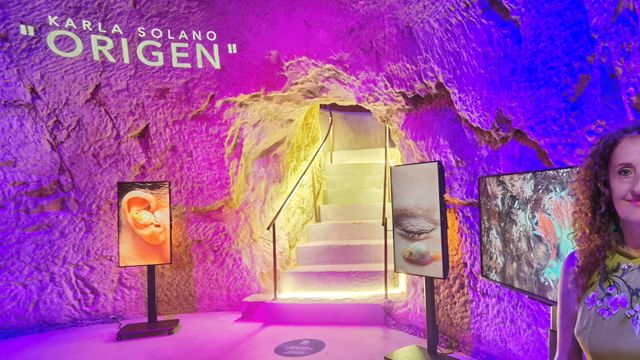 La artista Karla Solano en la presentación de su muestra en el Museo de Aguas.