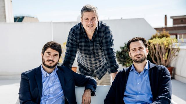 Equipo fundador de Tuio (de izquierda a derecha): José María Lucas, Juan García Fernandez y Asís Pardo.