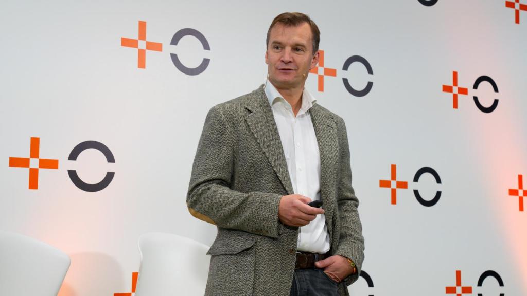 Meinrad Spenger, consejero delegado de Masorange, en la rueda de prensa de la operadora.