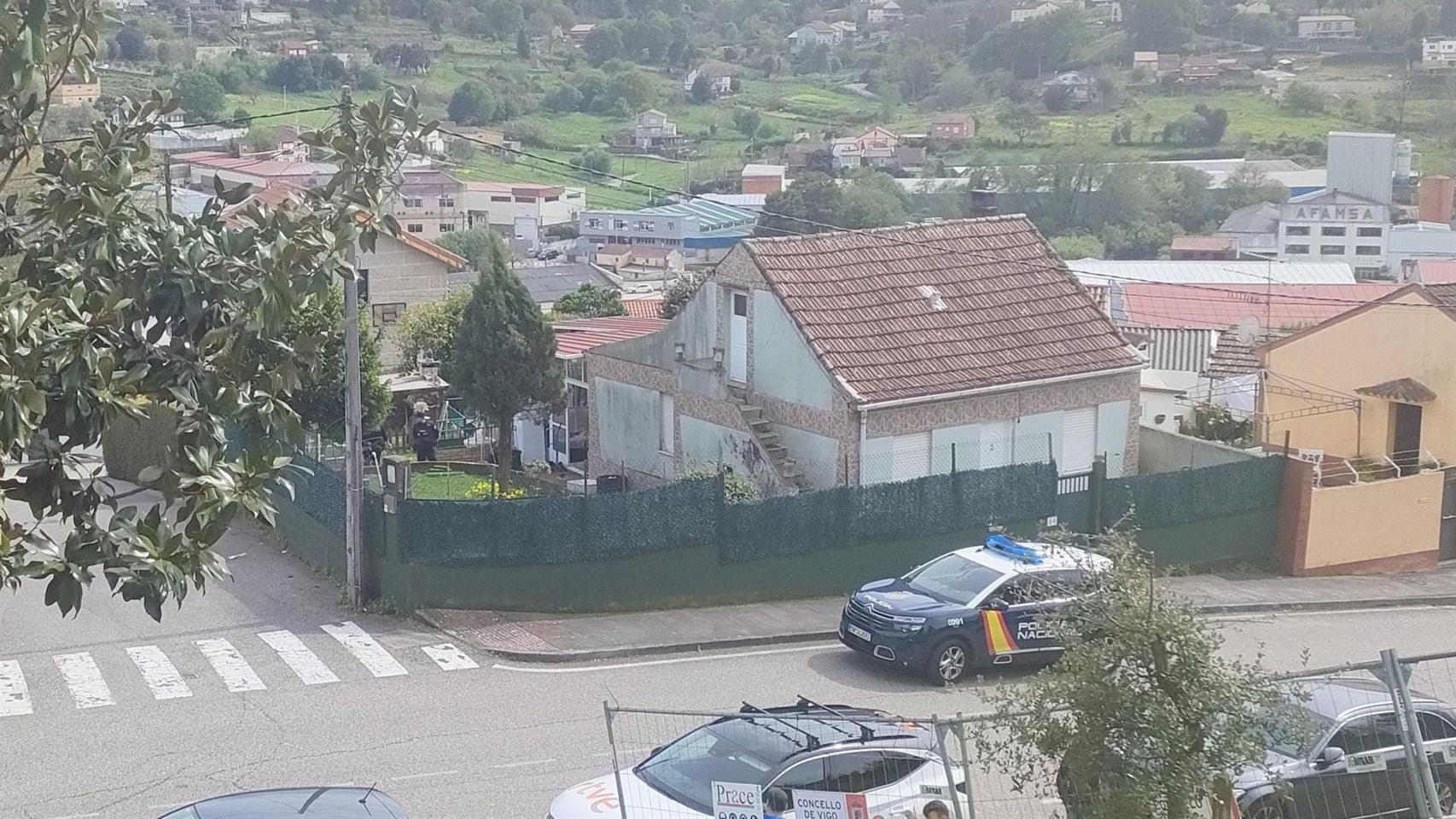 Vivienda de Vigo, donde fue detenido un hombre por matar presuntamente a su hermana, el 3 de abril de 2024.