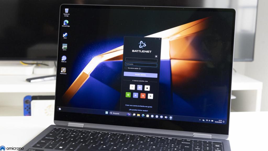 Galaxy Book4 Pro 360 y su pantalla.