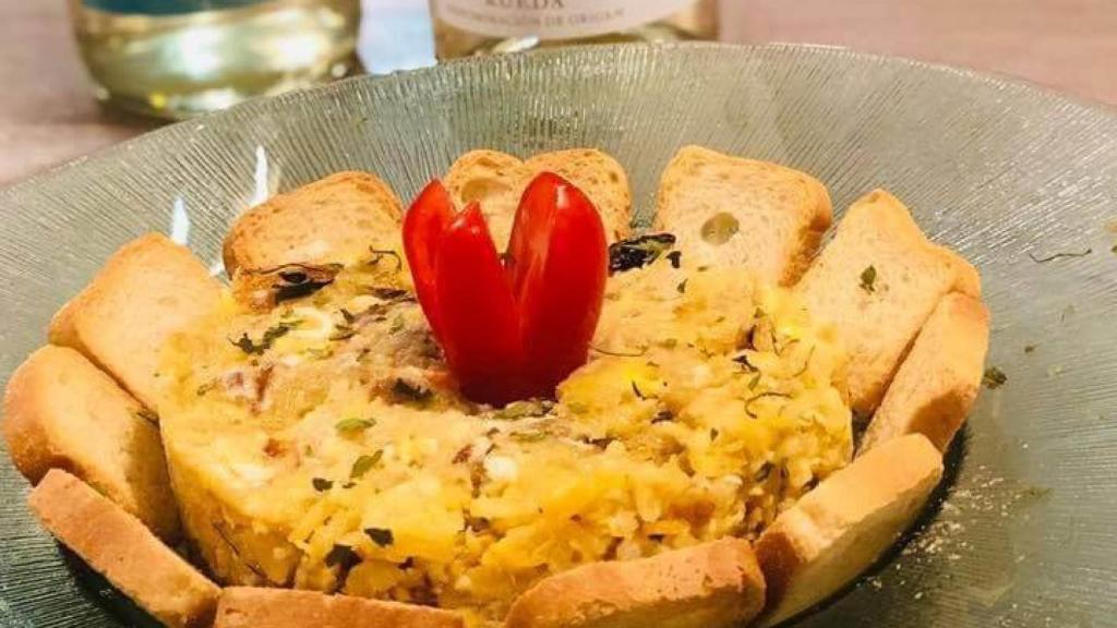 El revuelto de bacalao del restaurante.