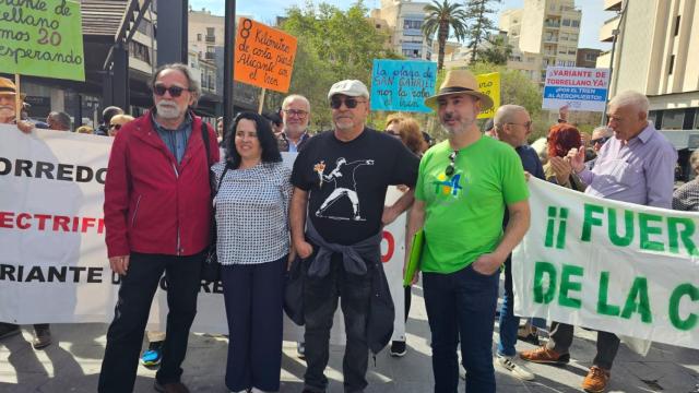 Las asociaciones vecinales ayer frenta la Subdelegación del Gobierno de Alicante.