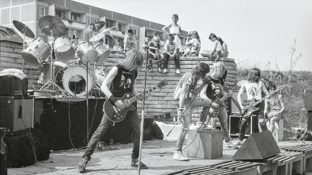 La banda 'heavy' de la RDA Asathor, en concierto. Foto: © Mirko Stockmann