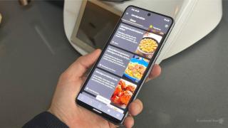 Móvil con recetas de cocina