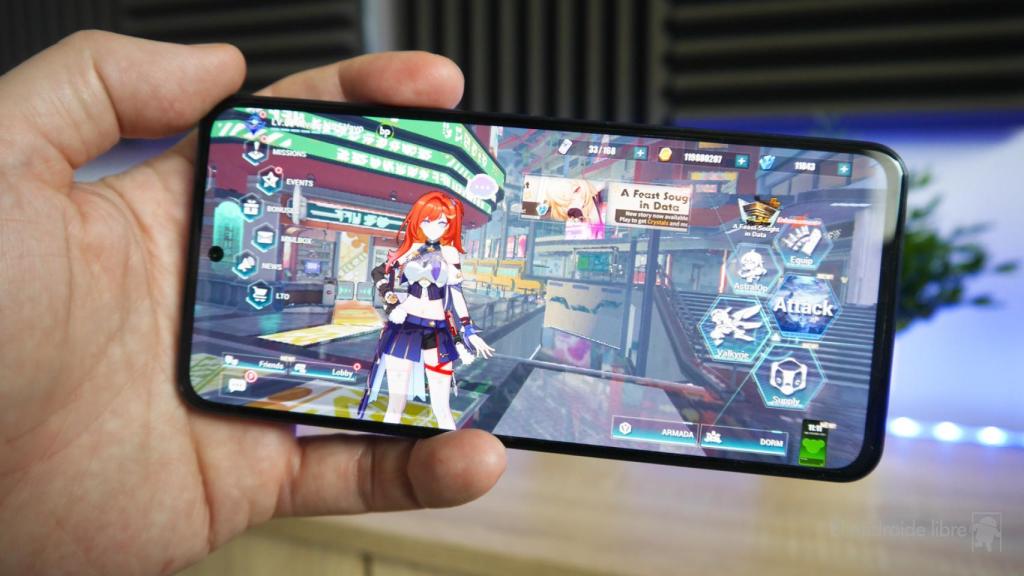 El juego Honkai Impact Third en el vivo V40 SE