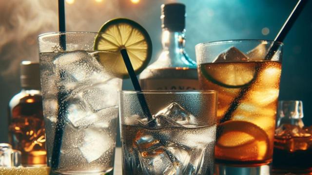 Varios combinados con alcohol en una mesa