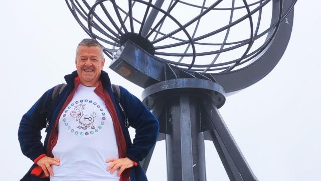 Sebastián Navarro, durante uno de sus viajes, realizados con el dinero ganado en el concurso.