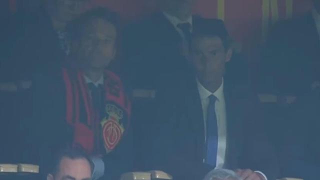 Carlos Moyá y Rafa Nadal, durante la final de Copa.