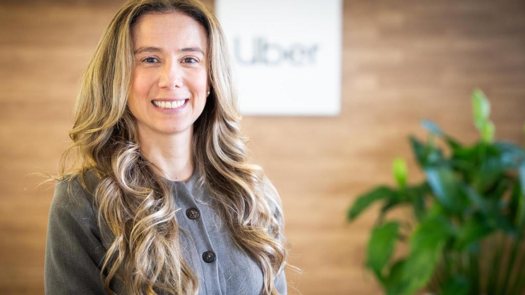 La directora en las instalaciones de Uber en Madrid.