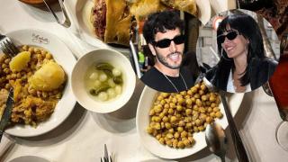 Montaje del restaurante donde comieron Aitana y Sebastián Yatra.