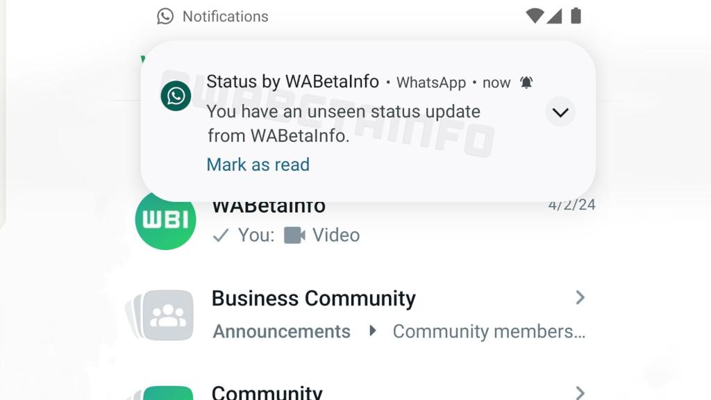 Notificación WhatsApp estado