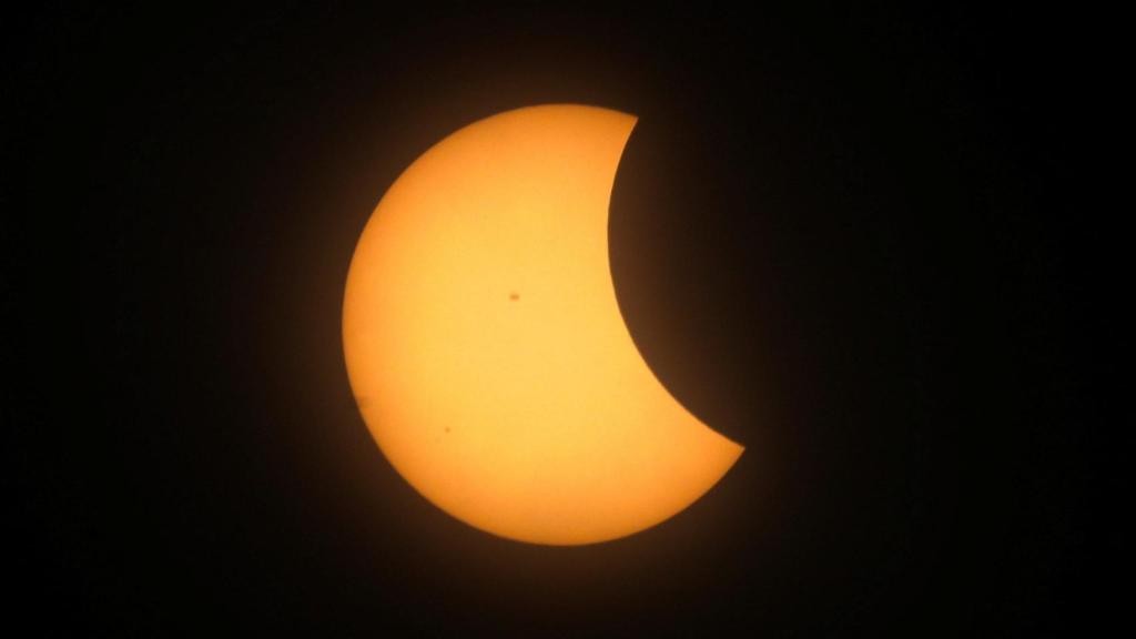Imagen de un eclipse solar desde México.
