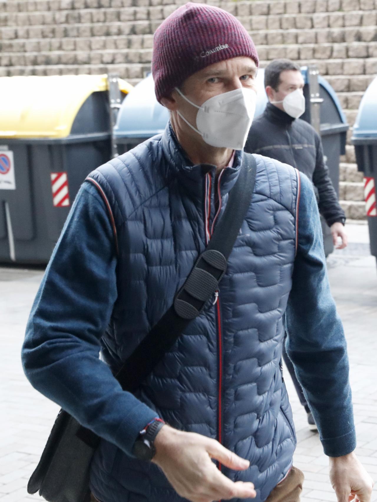 Iñaki Urdangarin llegando a su trabajo en Vitoria. Imagen de 2021.