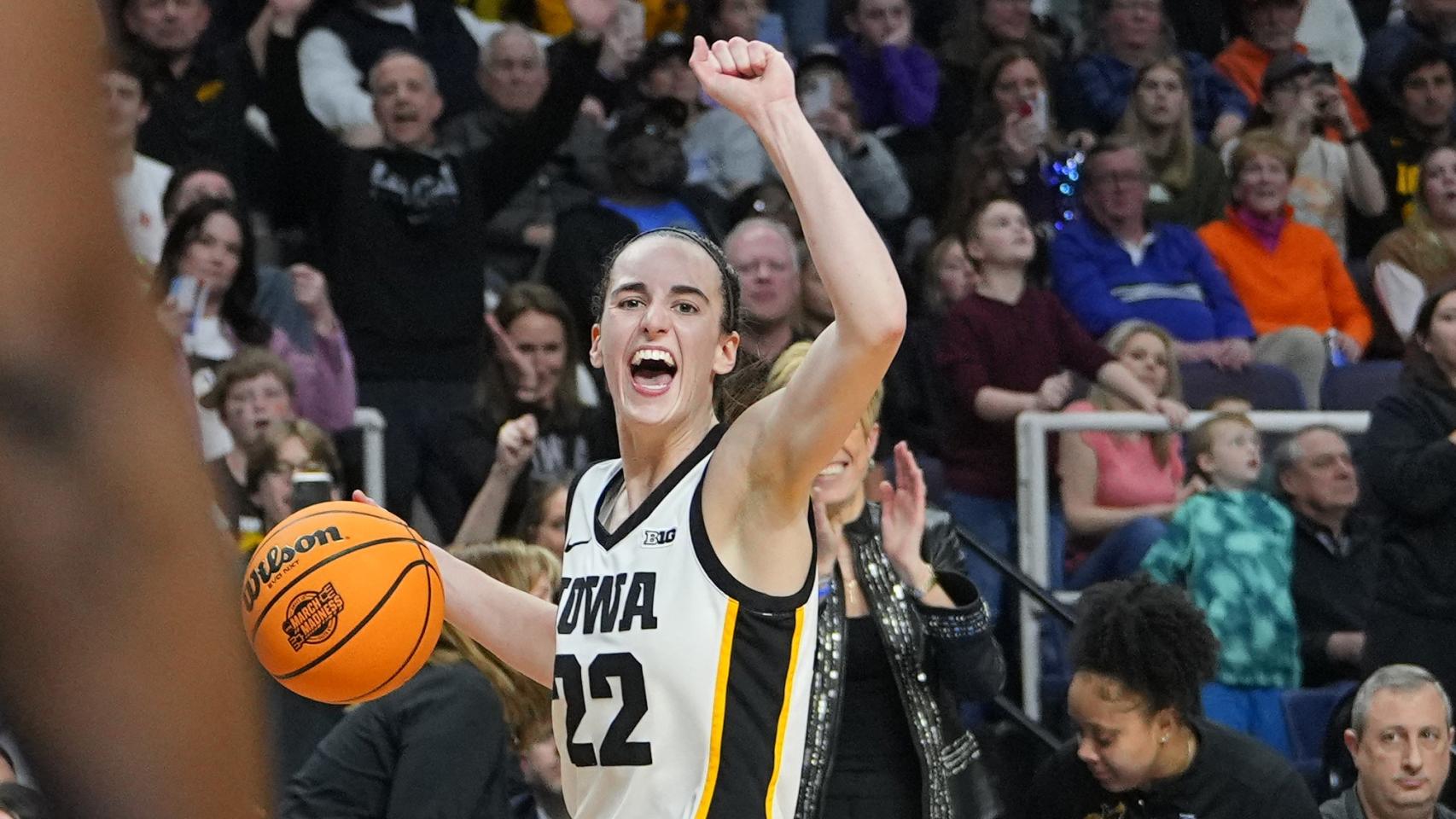 Caitlin Clark, durante la final four de la NCAA