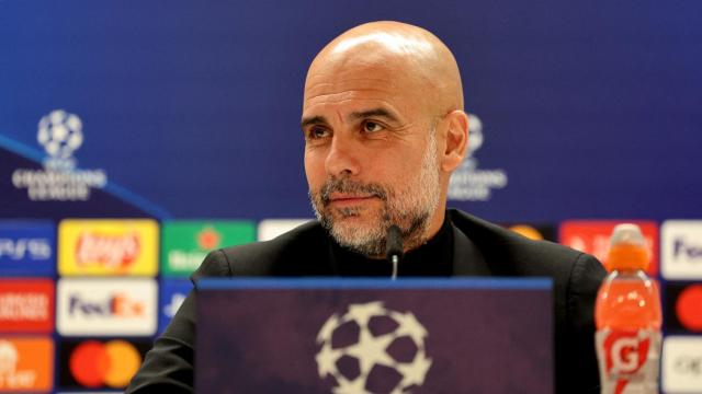 Pep Guardiola, en la rueda de prensa previa al encuentro frente al Madrid.