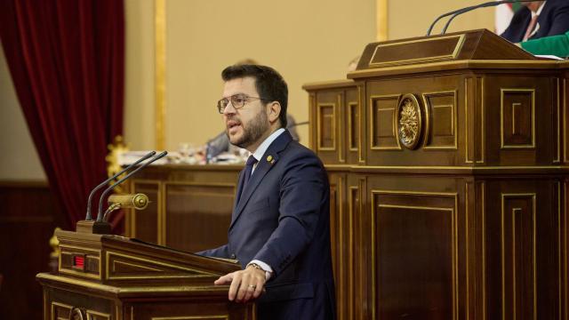 Pere Aragonès en el Senado el pasado 19 de octubre.
