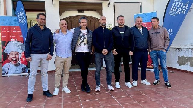 Los cocineros malagueños con Estrella Michelin que han participado en la presentación.
