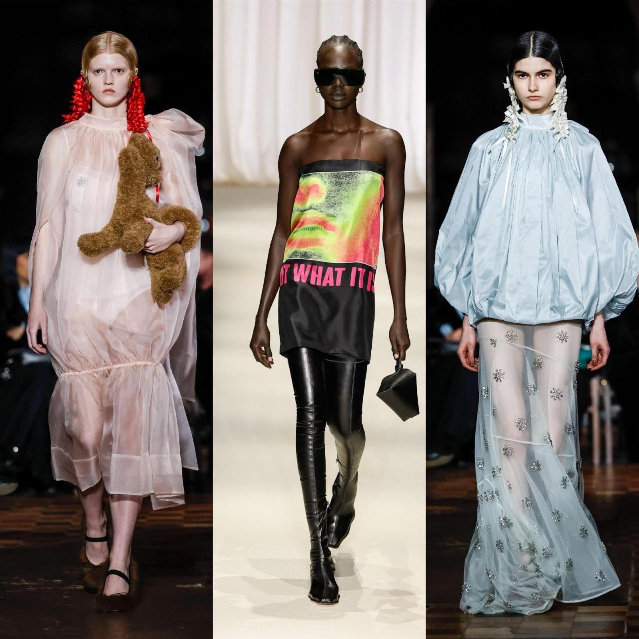 Montaje con diseños de 'Maison Margiela' y 'Simone Rocha'