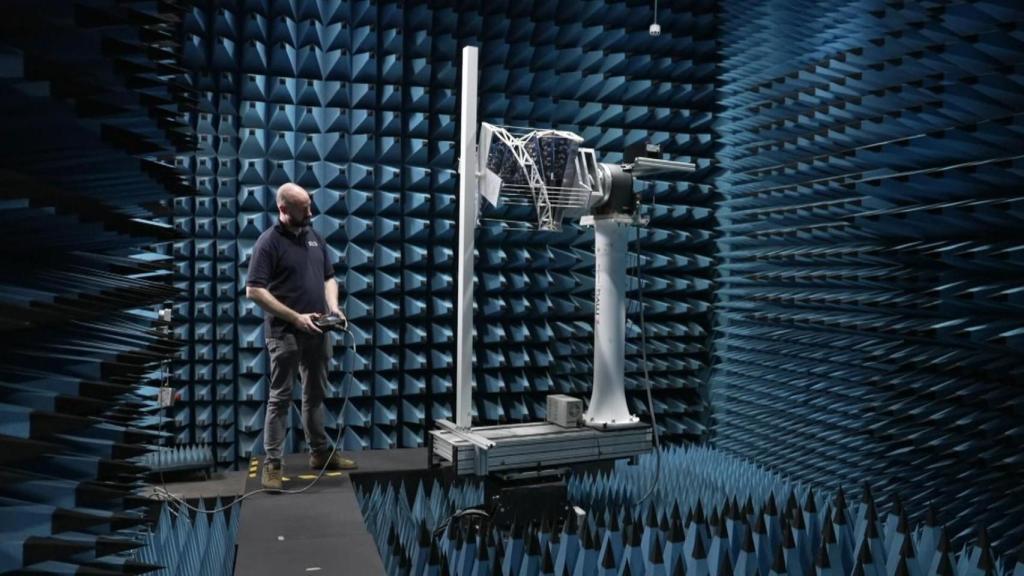 El demostrador HARRIER en el laboratorio de la Queen's University Belfast