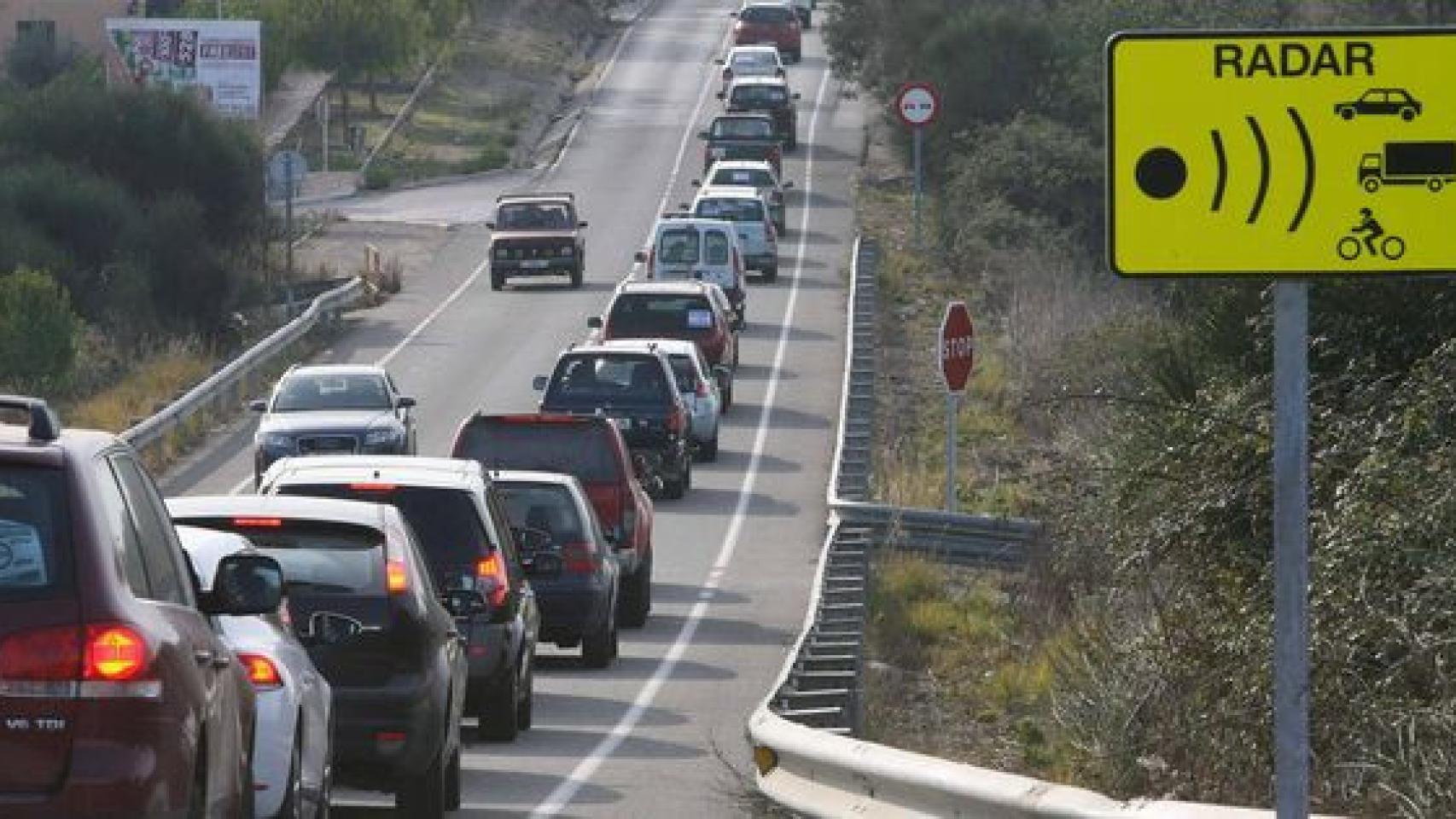 Un tramo de velocidad controlada por un radar