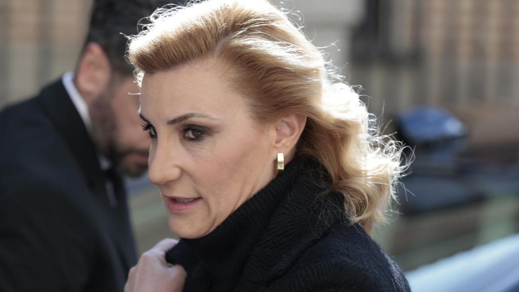 María Zurita en la misa funeral de Fernando Gómez-Acebo.