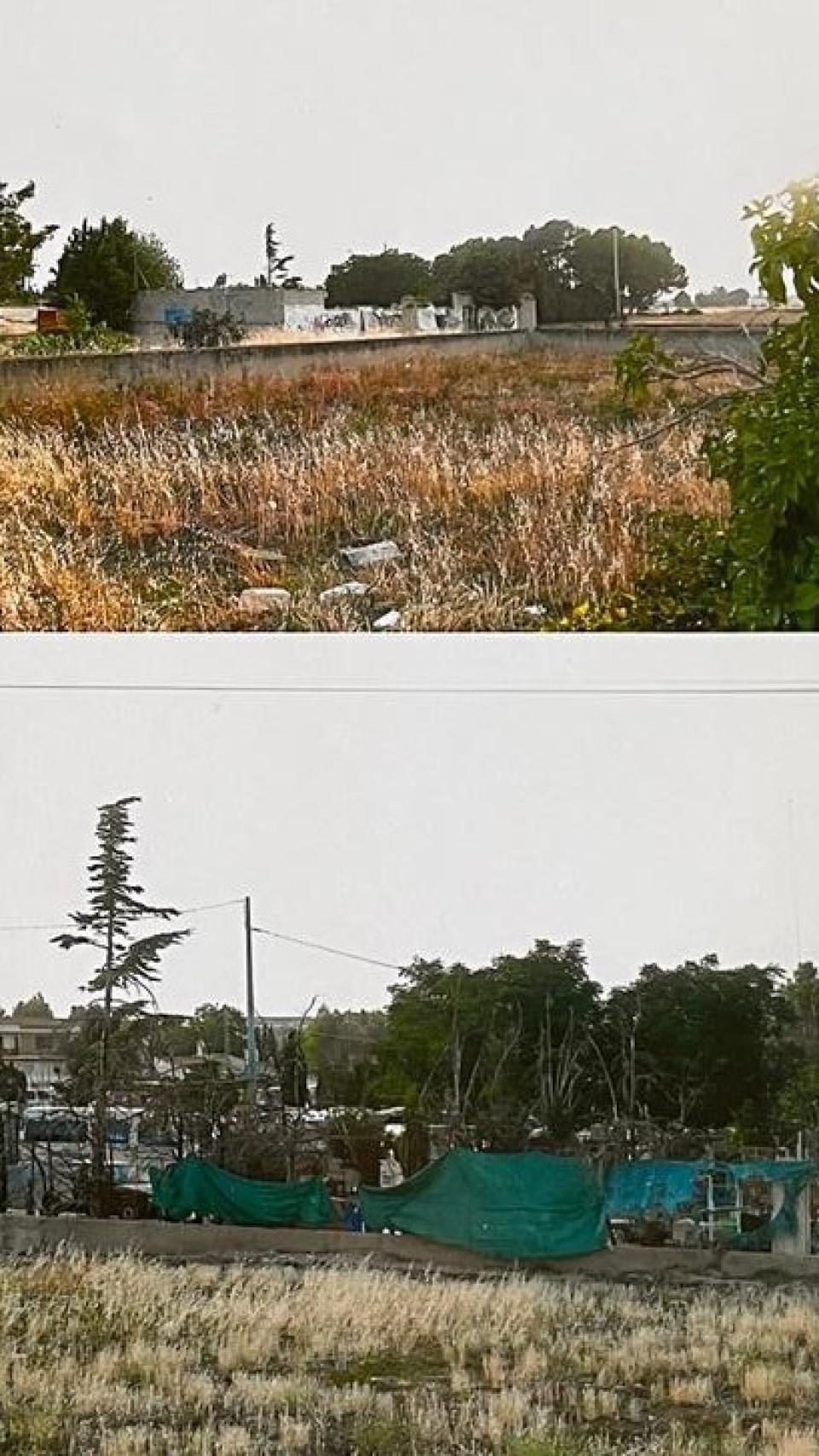 El estado de degradación que presenta la finca de Adela en el Camino de la Pulgosa.