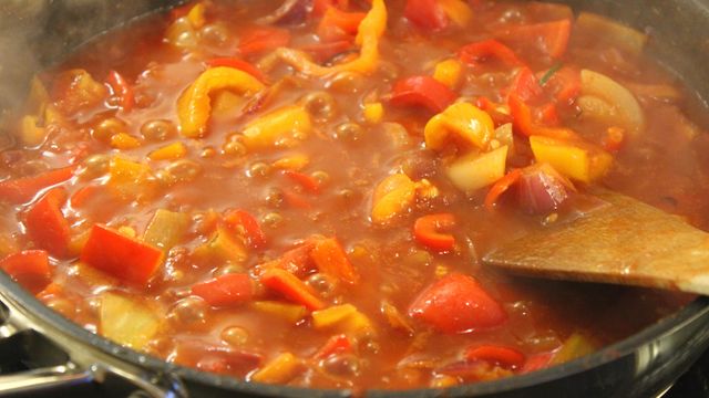 Pisto de verduras.