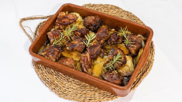 El ternasco asado tradicional del restaurante.