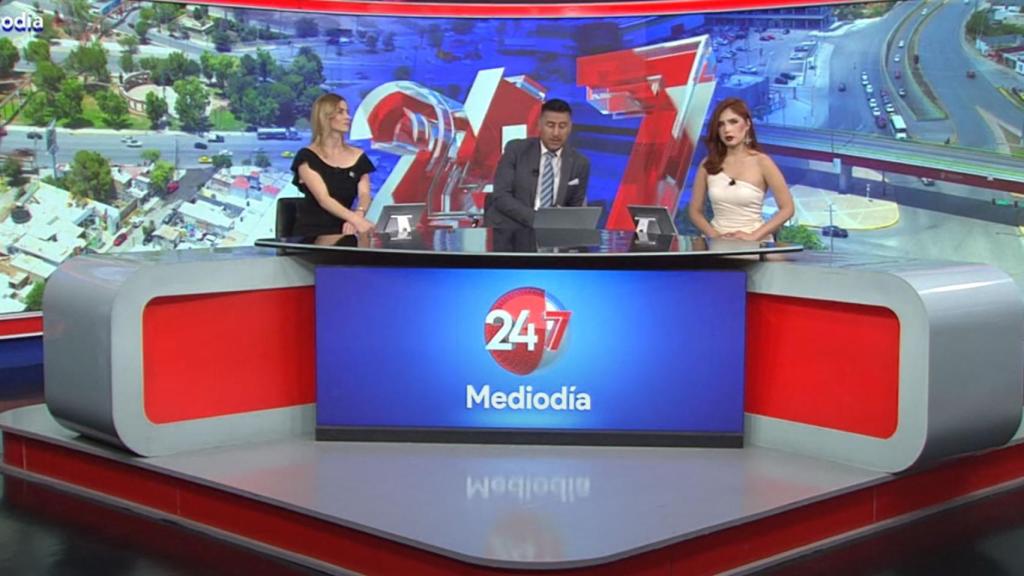 Imagen del programa '24/7' que informaba sobre el eclipse en México.