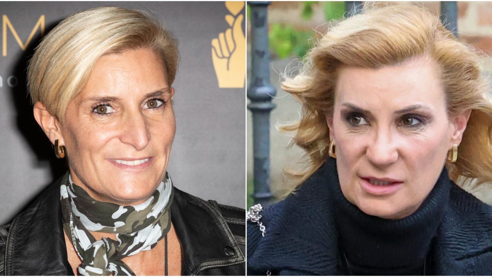 En la imagen de la izquierda, María Zurita en 2021; en la imagen de la derecha, el 8 de abril de 2024
