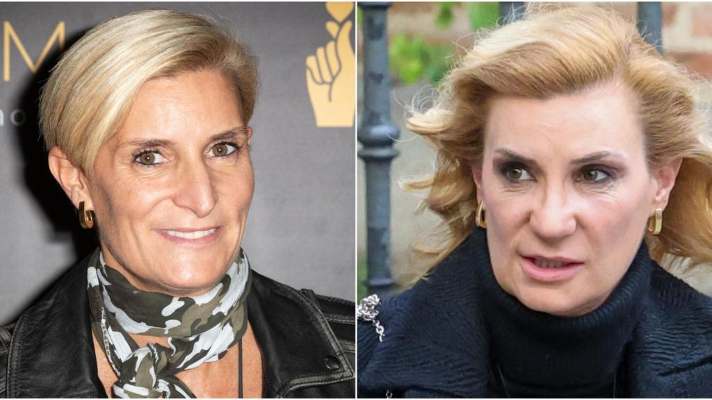 En la imagen de la izquierda, María Zurita en 2021; en la imagen de la derecha, el 8 de abril de 2024