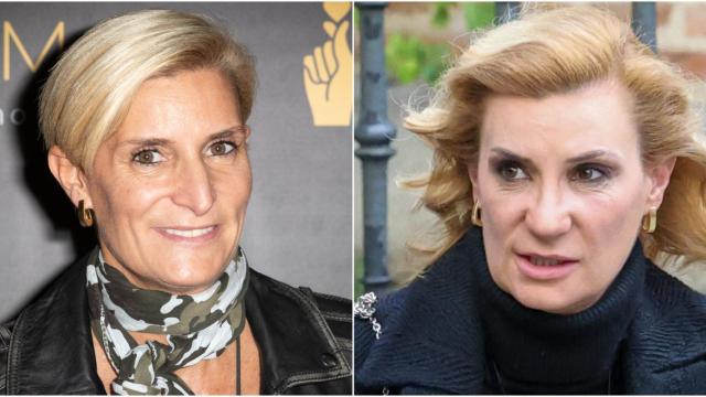 En la imagen de la izquierda, María Zurita en 2021; en la imagen de la derecha, el 8 de abril de 2024