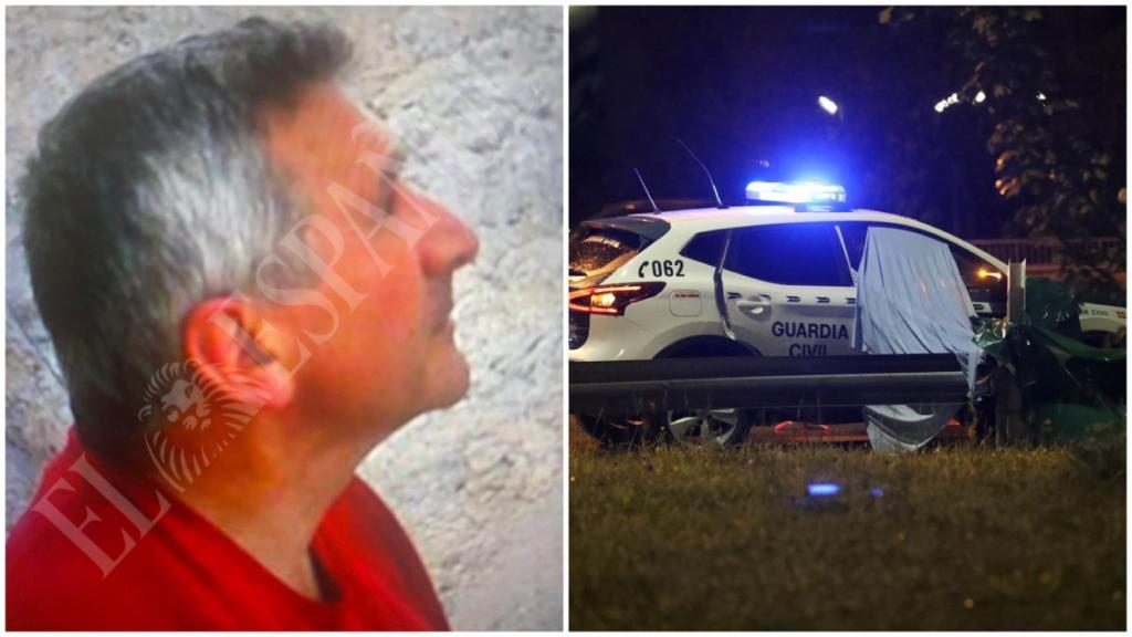 A la izquierda, una imagen de Miguel Ángel. A la derecha, la Guardia Civil durante el suceso.